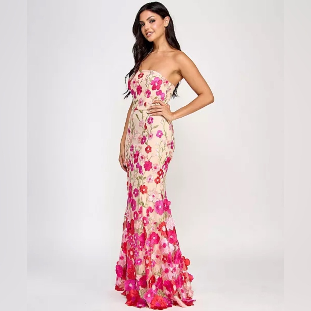 Say Yes Juniors' Embroidered 3D Floral Dress